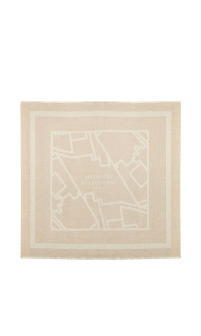 Sciarpa Mappa Brera In Puro Cashmere Spazzolato