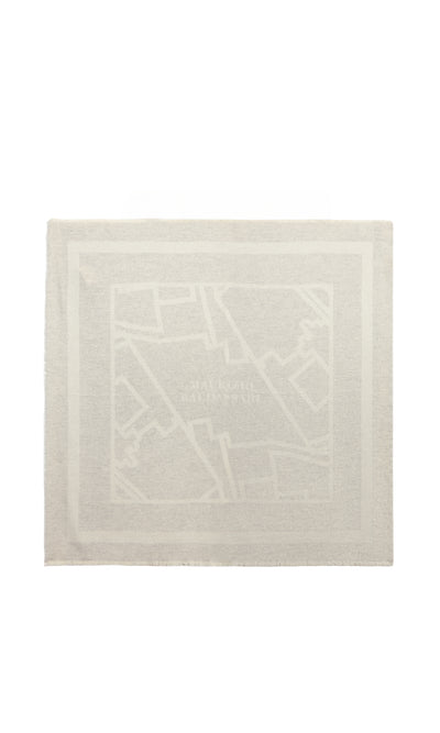 Sciarpa Mappa Brera In Puro Cashmere Spazzolato