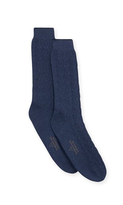 Calze Lavorazione A Trecce In Raffinato Blend Lana E Cashmere