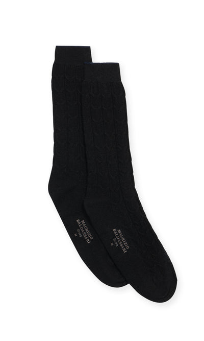 Calze Lavorazione A Trecce In Raffinato Blend Lana E Cashmere