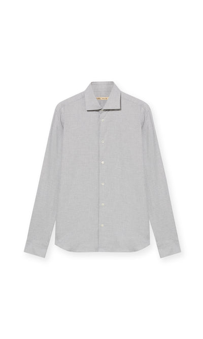 Camicia Collo Spread In Puro Cotone