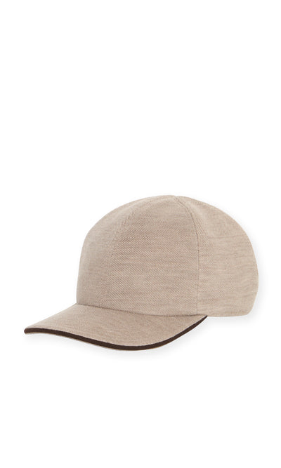 Cappello Da Baseball In Lana Vergine Lavorazione Piquet