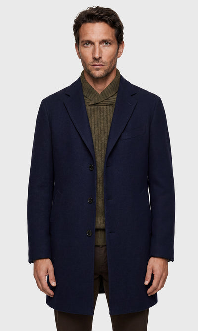  Single-Breasted Coat In Cashmere And Technical Fibers