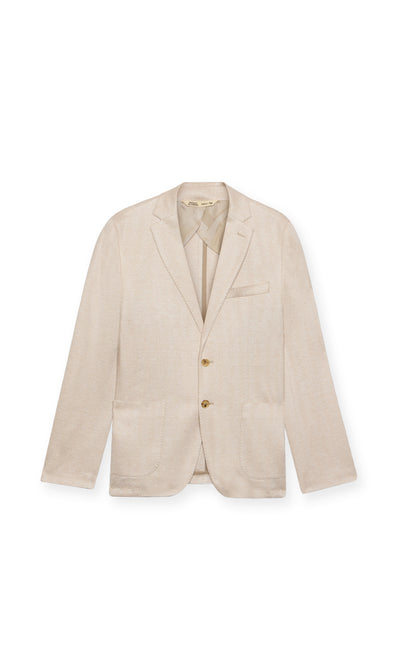Travel Blazer In Lino, Seta E Cotone