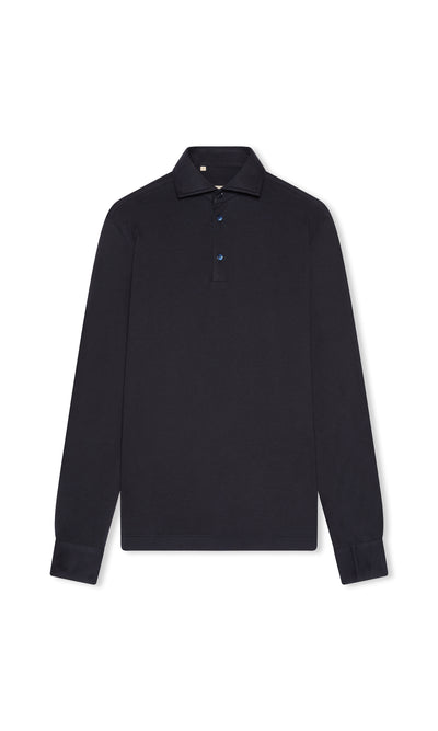 Polo 3 Bottoni In Cotone, Cashmere E Seta