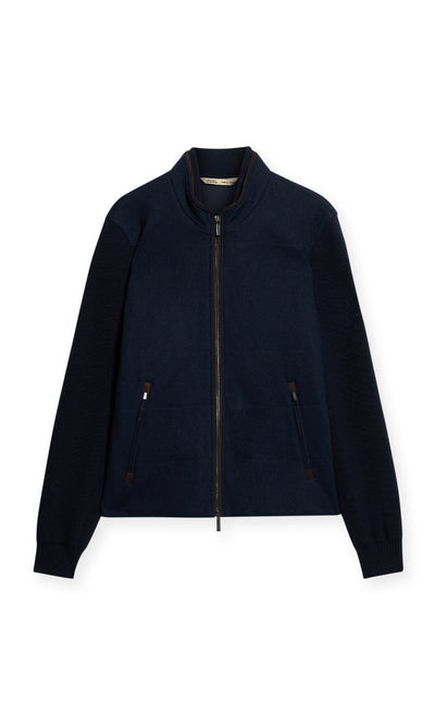 Blouson Brenta Con Zip In Lana Vergine