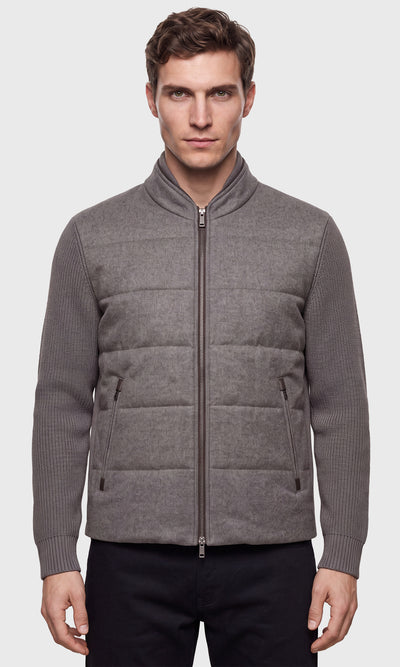 Blouson Brenta Con Zip In Lana Vergine