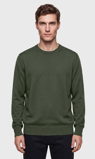 Maglia Girocollo In Pregiata Lana