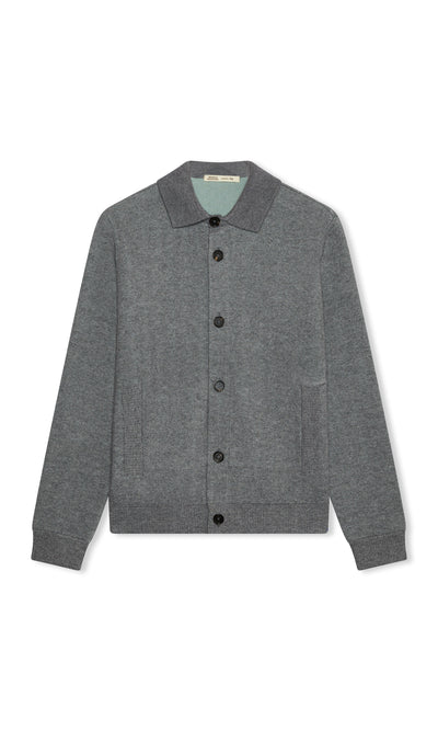 Blouson Di Maglia Punto Piquet In Lana E Cashmere
