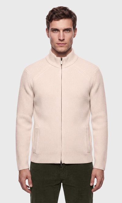 Brenta Jacket With Zip In Extra Fine Virgin Wool