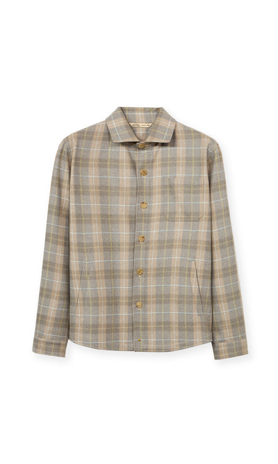 Overshirt Pinacoteca In Pura Lana Vergine Motivo Check