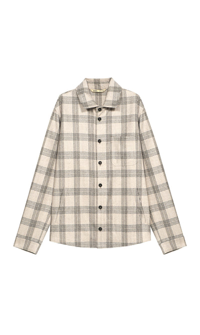 Overshirt In Lana Extra Fine Con Disegno Esclusivo Lanificio Fratelli Tallia Di Delfino