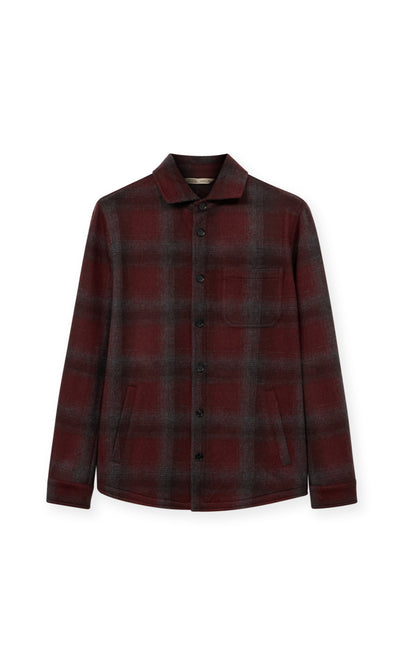 Solferino Overshirt In Jersey Di Lana Extra Fine Disegno Esclusivo Maurizio Baldassari