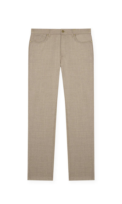 Pantalone Cinque Tasche In Light Stretch Flannel