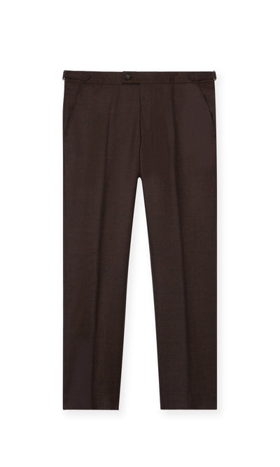 Pantaloni Chino In Pura Lana Vergine